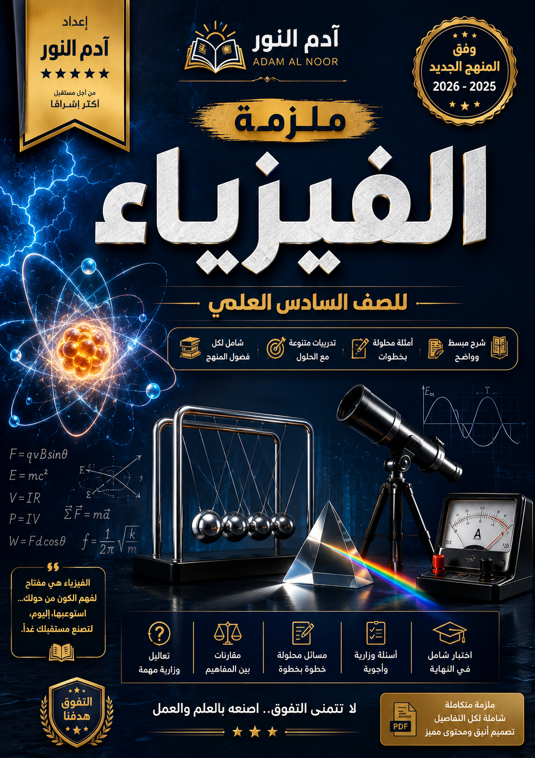 ملزمة الفيزياء للصف السادس العلمي