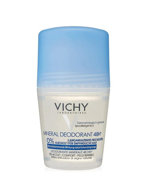 VICHY Mineral Deodorant Roll-On 48H - 50ml | فيشي مزيل العرق المعدني رول أون لمدة 48 ساعة - 50 مل