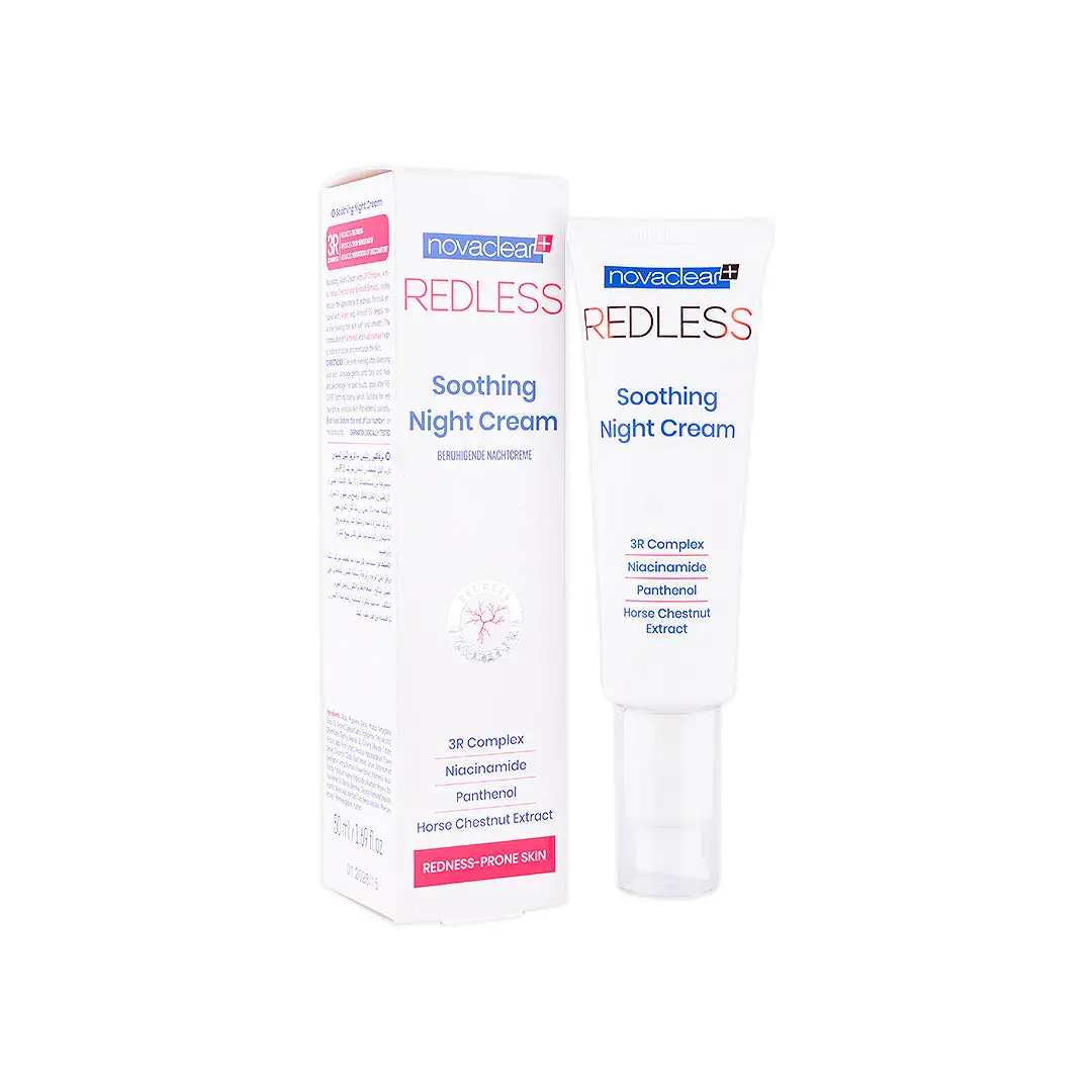 نوفاكلير  ريدلس كريم ليلي مهدأ لاحمرار البشرة و تهيجها Novaclear Redless soothing night cream 50 ml