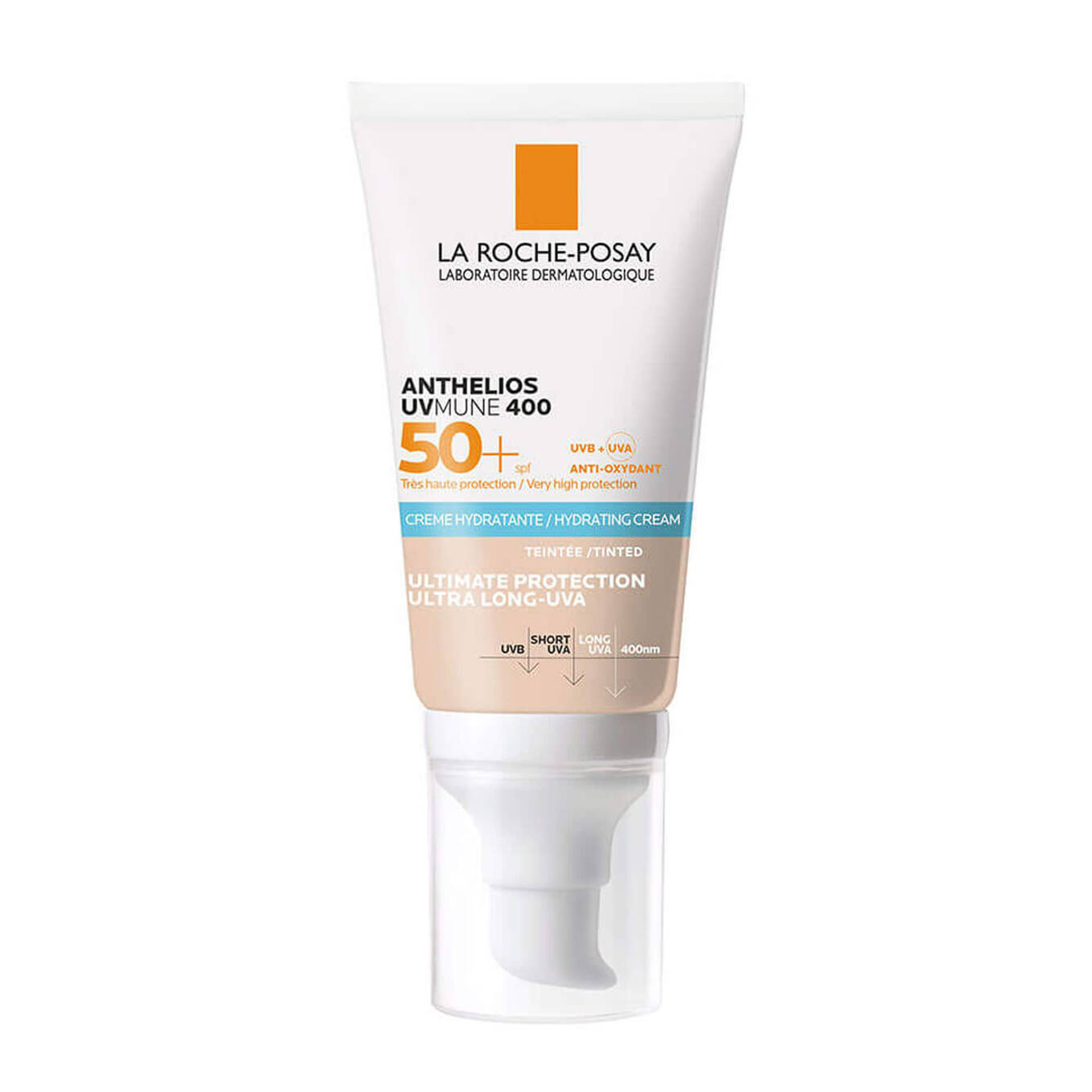 ANTHELIOS UVMUNE 400 HYDRATING TINTED CREAM SPF50+ SUN CREAM 50ML لاروش واقي شمس بشرة جافة ملون
