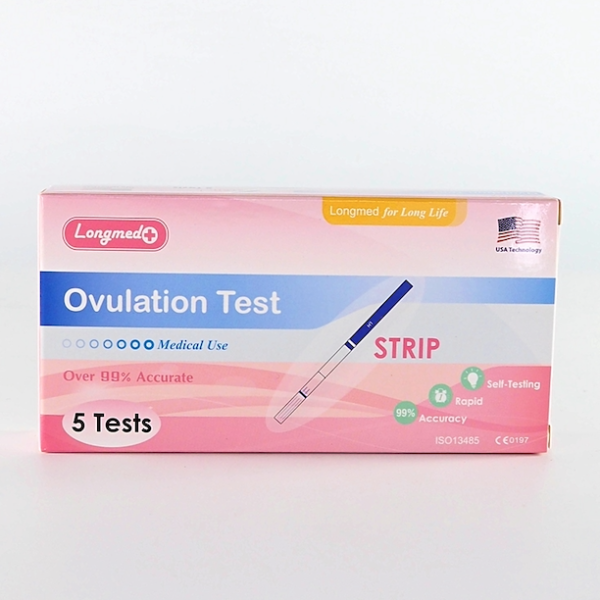 اختبار اباضة عن طريق الادرار خمس قطع Longmed Ovulation Test Strip 5 Tests